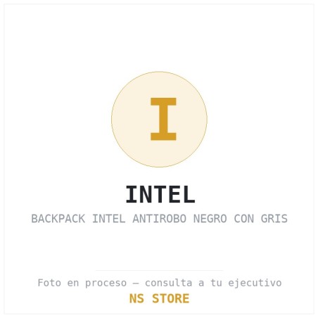 BACKPACK INTEL ANTIROBO NEGRO CON GRIS
