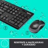 KIT TECLADO Y MOUSE LOGITECH MK270 INALAMBRICO OPTICO NEGRO USB (920-004432)